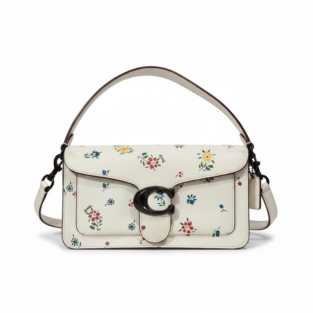 Coach White Floral Shoulder Bag